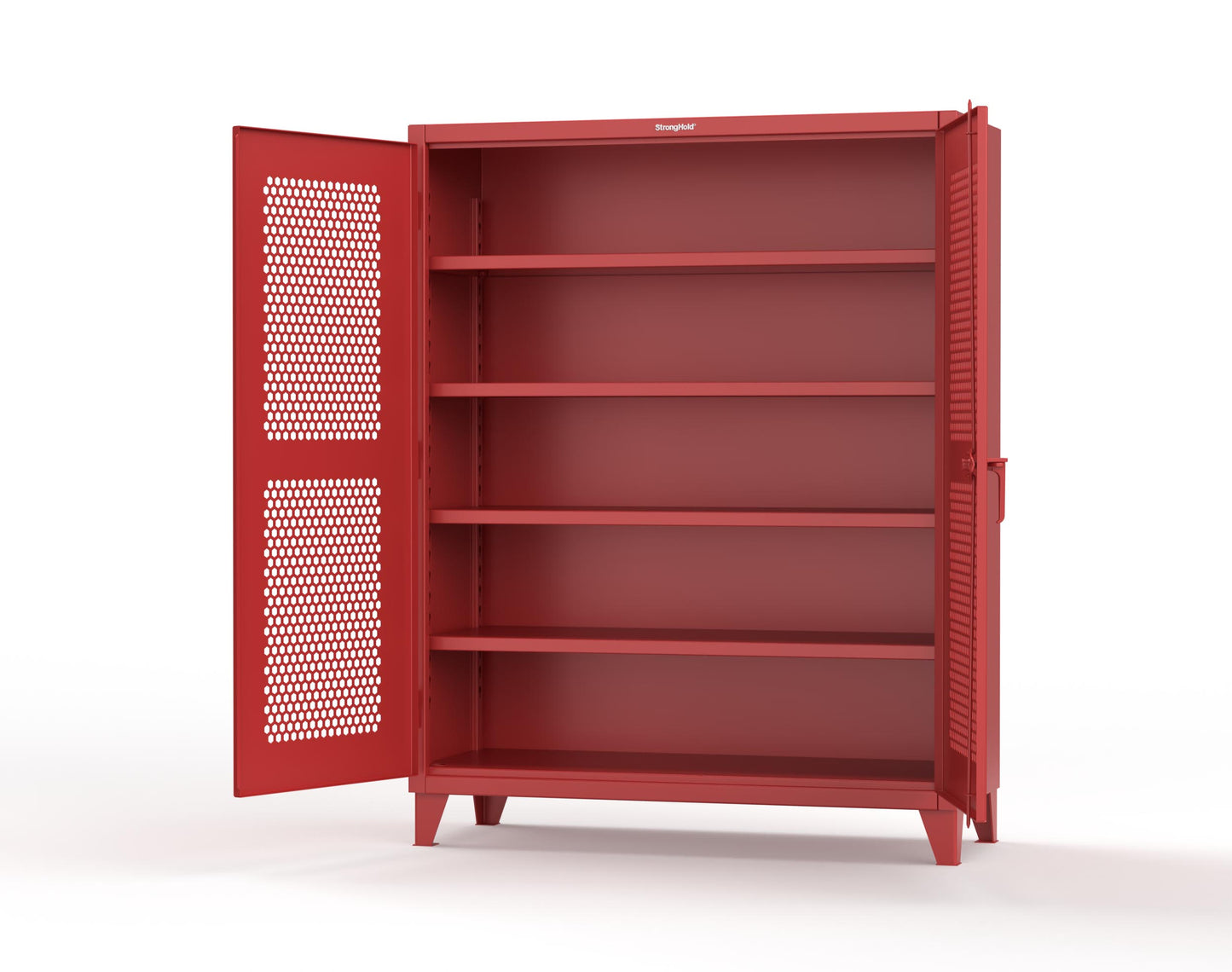 Extreme Duty 12 GA Cabinet with Ventilated (Hex) Doors - 60 In. W x 24 In. D x 78 In. H - 56-H-244-3001