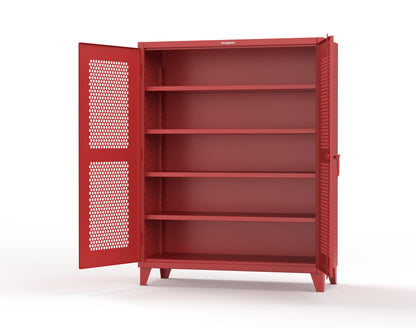 Extreme Duty 12 GA Cabinet with Ventilated (Hex) Doors - 60 In. W x 24 In. D x 78 In. H - 56-H-244-3001