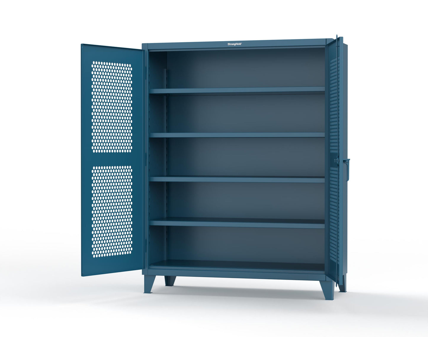 Extreme Duty 12 GA Cabinet with Ventilated (Hex) Doors - 60 In. W x 24 In. D x 78 In. H - 56-H-244-5001