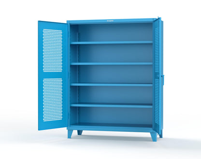 Extreme Duty 12 GA Cabinet with Ventilated (Hex) Doors - 60 In. W x 24 In. D x 78 In. H - 56-H-244-5012