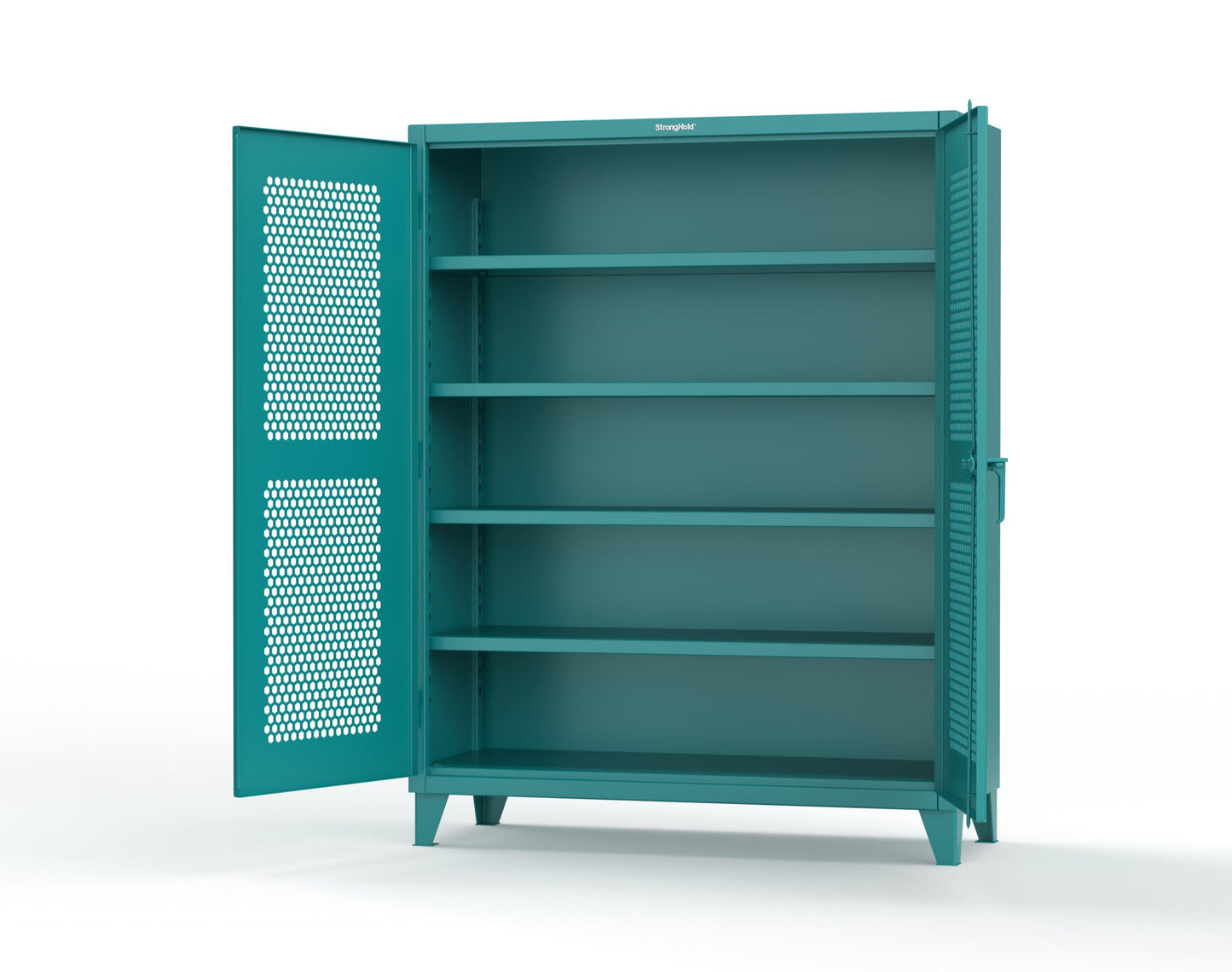 Extreme Duty 12 GA Cabinet with Ventilated (Hex) Doors - 60 In. W x 24 In. D x 78 In. H - 56-H-244-5021