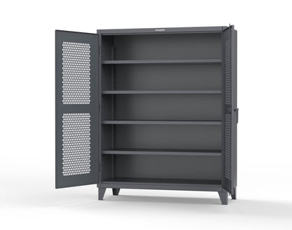 Extreme Duty 12 GA Cabinet with Ventilated (Hex) Doors - 60 In. W x 24 In. D x 78 In. H - 56-H-244-7024