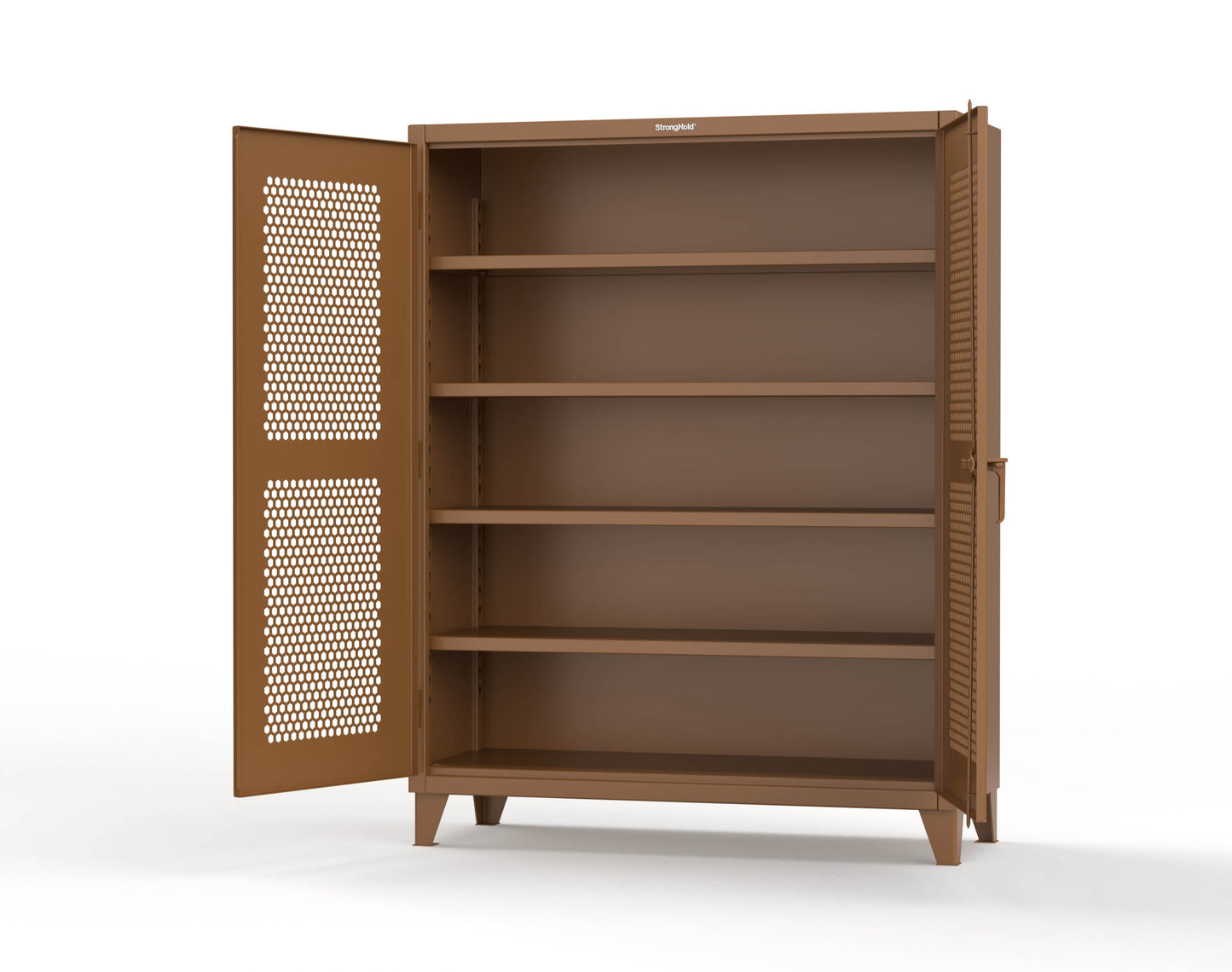 Extreme Duty 12 GA Cabinet with Ventilated (Hex) Doors - 60 In. W x 24 In. D x 78 In. H - 56-H-244-8008