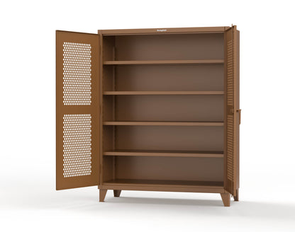 Extreme Duty 12 GA Cabinet with Ventilated (Hex) Doors - 60 In. W x 24 In. D x 78 In. H - 56-H-244-8008
