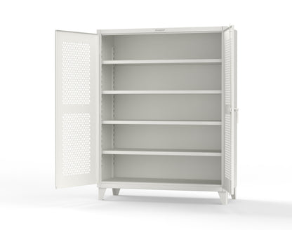 Extreme Duty 12 GA Cabinet with Ventilated (Hex) Doors - 60 In. W x 24 In. D x 78 In. H - 56-H-244-9003