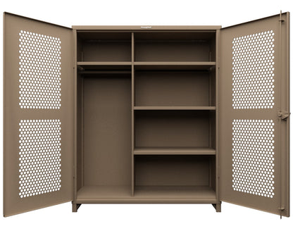 Extreme Duty 12 GA Cabinet with Ventilated (Hex) Doors - 60 In. W x 24 In. D x 78 In. H