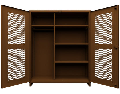 Extreme Duty 12 GA Cabinet with Ventilated (Hex) Doors - 60 In. W x 24 In. D x 78 In. H