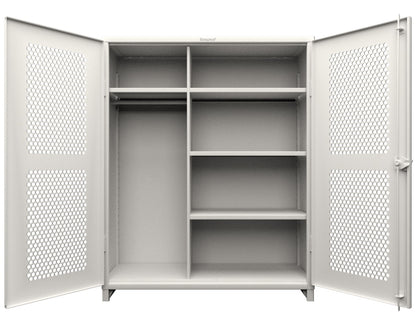 Extreme Duty 12 GA Cabinet with Ventilated (Hex) Doors - 60 In. W x 24 In. D x 78 In. H
