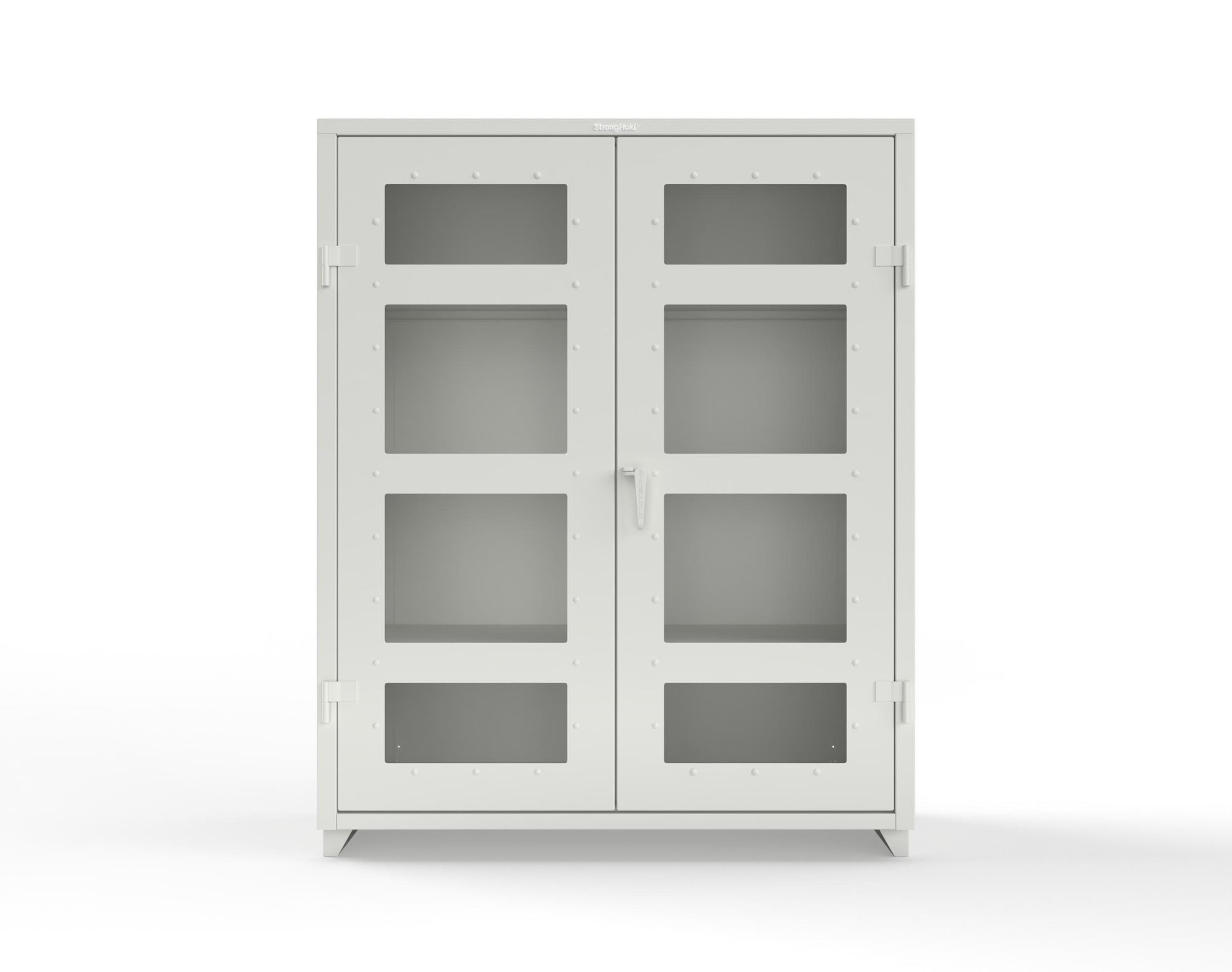 Extra Heavy Duty 14 GA Clearview Cabinet with 3 Shelves - 60 In. W x 24 In. D x 75 In. H - 56-LD-243-L-9003