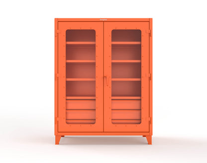 Extreme Duty 12 GA Clear View Cabinet with 6 Half-Width Drawers, 4 Shelves - 60 In. W x 24 In. D x 78 In. H - 56-LD-244-6.5DB-2004