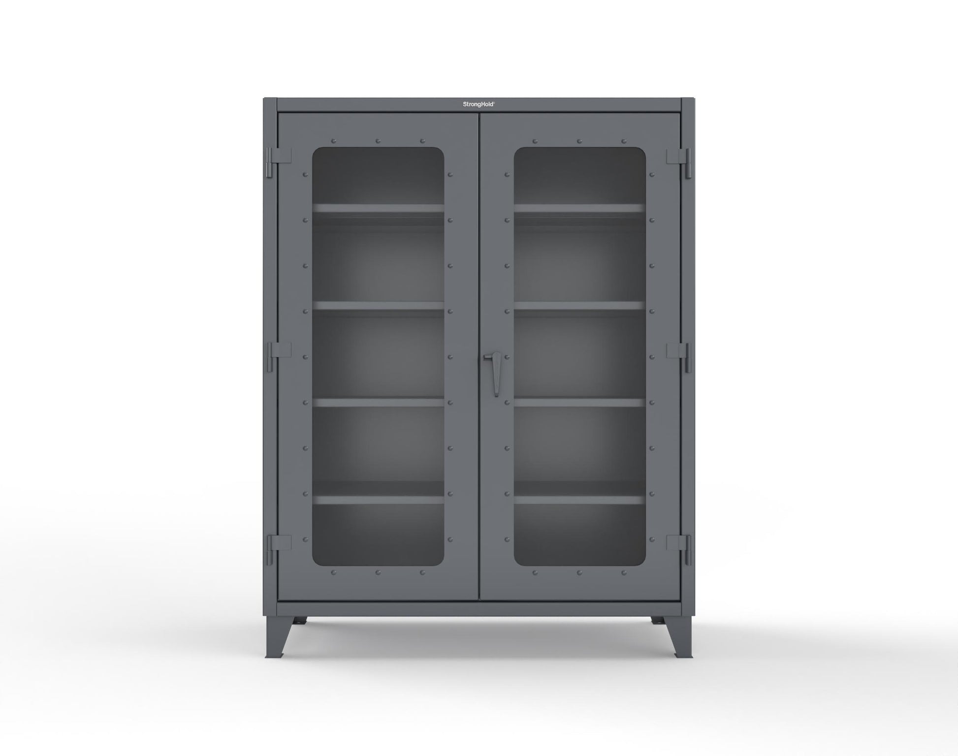 Extreme Duty 12 GA Clearview Cabinet with 4 Shelves - 60 In. W x 24 In. D x 78 In. H - 56-LD-244-7024