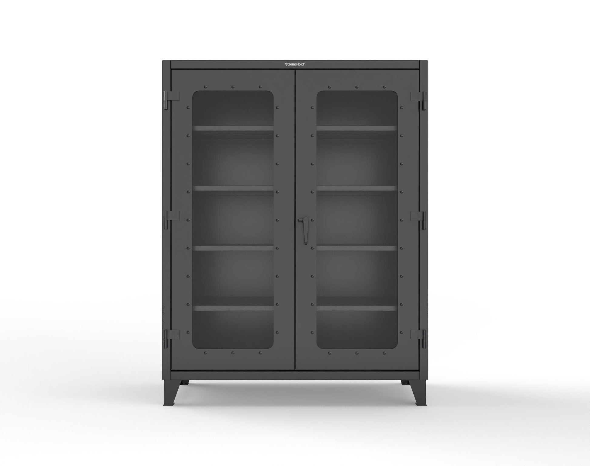 Extreme Duty 12 GA Clearview Cabinet with 4 Shelves - 60 In. W x 24 In. D x 78 In. H - 56-LD-244-9005