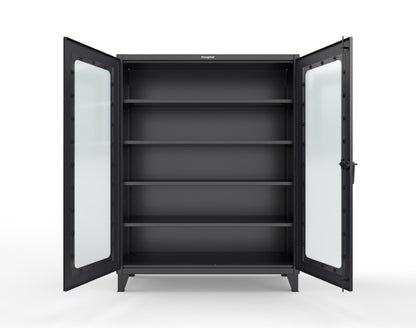 Extreme Duty 12 GA Clearview Cabinet with 4 Shelves - 60 In. W x 24 In. D x 78 In. H - 56-LD-244-9005