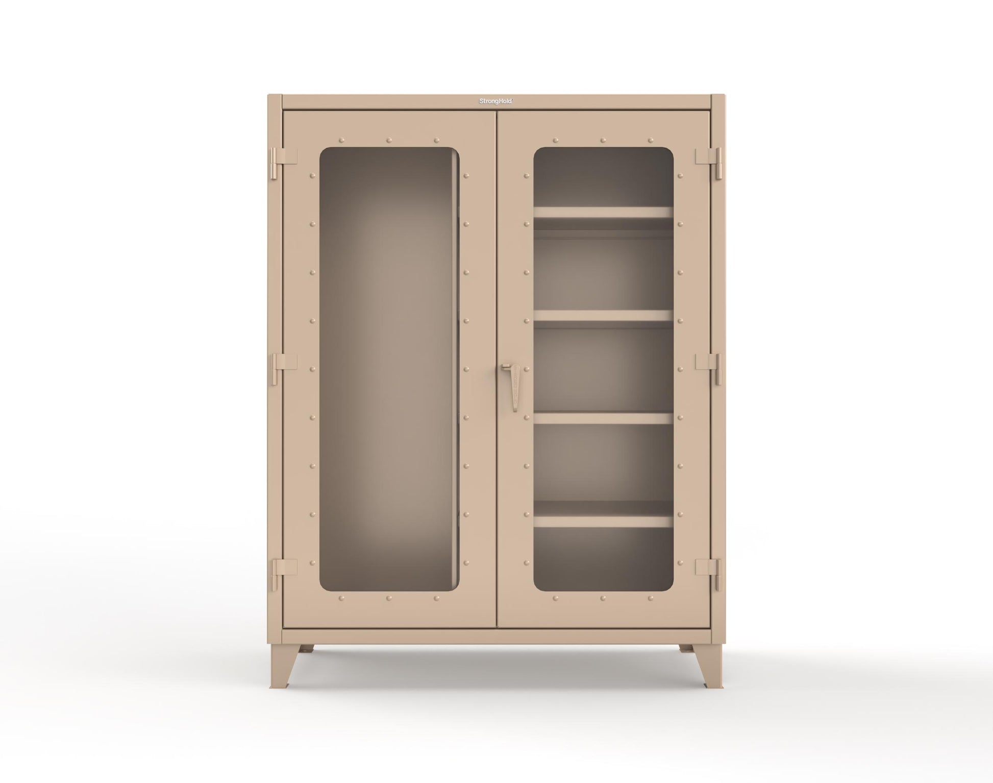 Extreme Duty 12 GA Clear View Janitorial Cabinet with 4 Shelves - 60 In. W x 24 In. D x 78 In. H - 56-LD-BC-244-1019