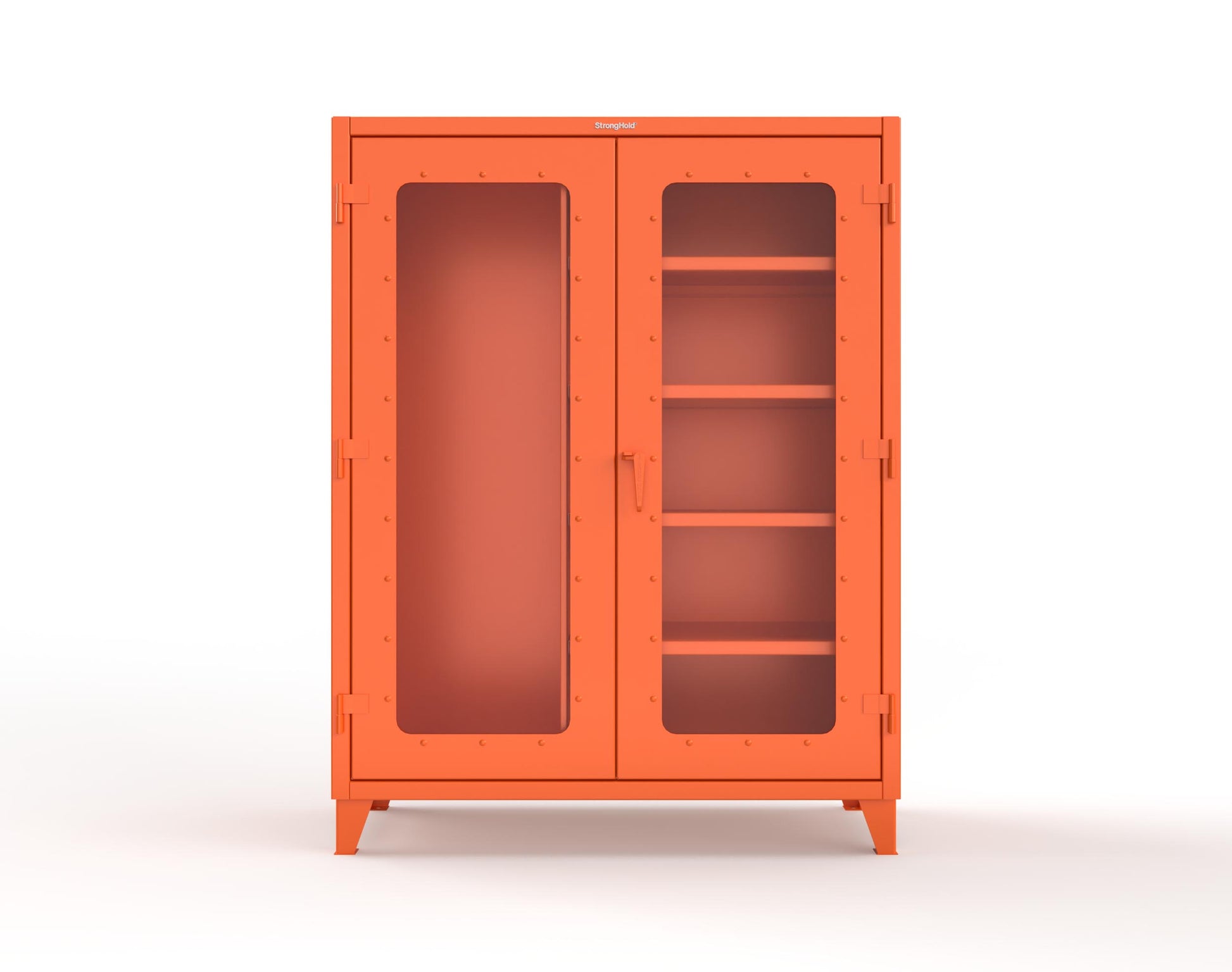 Extreme Duty 12 GA Clear View Janitorial Cabinet with 4 Shelves - 60 In. W x 24 In. D x 78 In. H - 56-LD-BC-244-2009