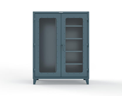 Extreme Duty 12 GA Clear View Janitorial Cabinet with 4 Shelves - 60 In. W x 24 In. D x 78 In. H - 56-LD-BC-244-5001