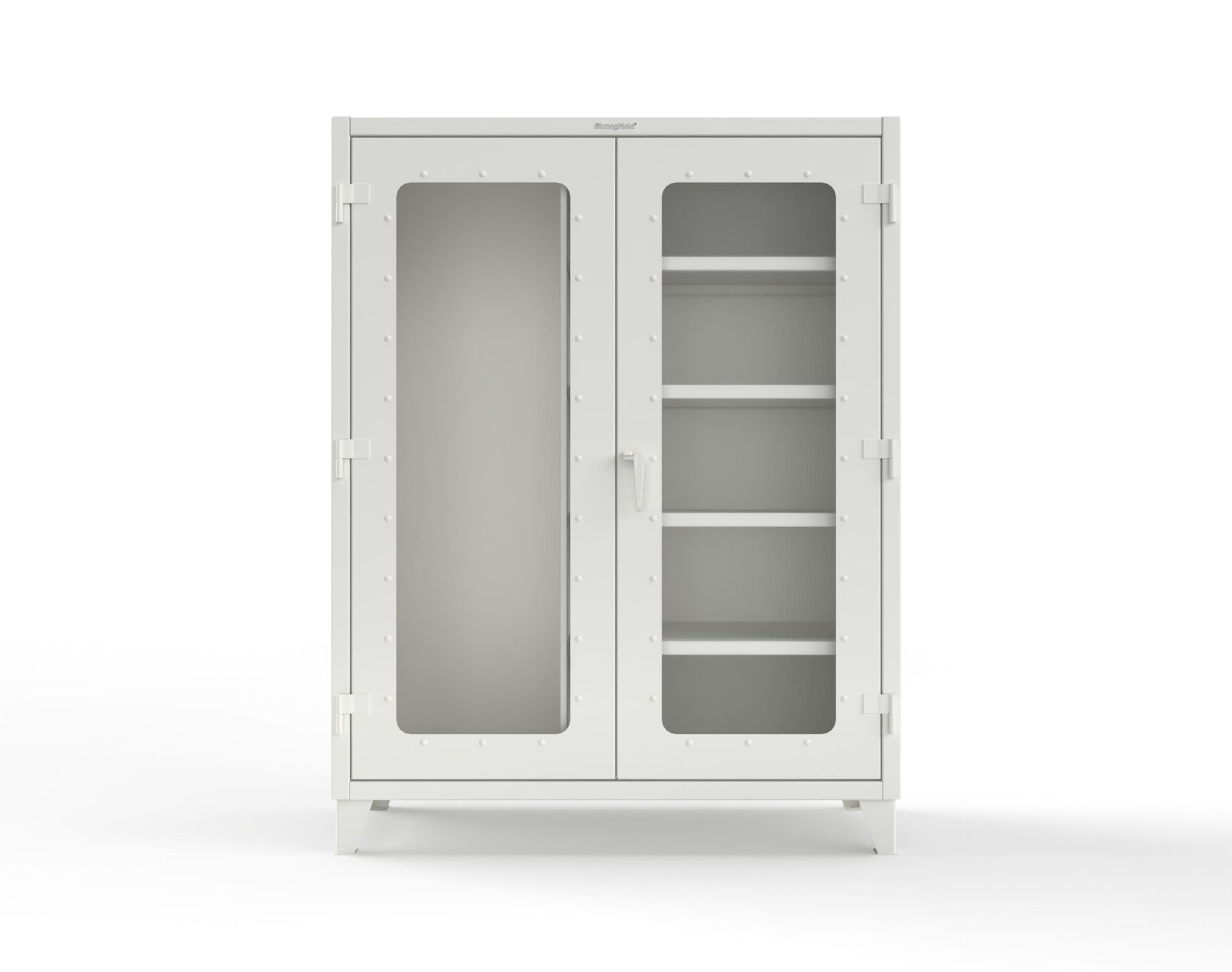 Extreme Duty 12 GA Clear View Janitorial Cabinet with 4 Shelves - 60 In. W x 24 In. D x 78 In. H - 56-LD-BC-244-9003