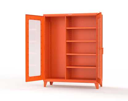 Extreme Duty 12 GA Clear View Janitorial Cabinet with 4 Shelves - 60 In. W x 24 In. D x 78 In. H - 56-LD-BC-244-2009