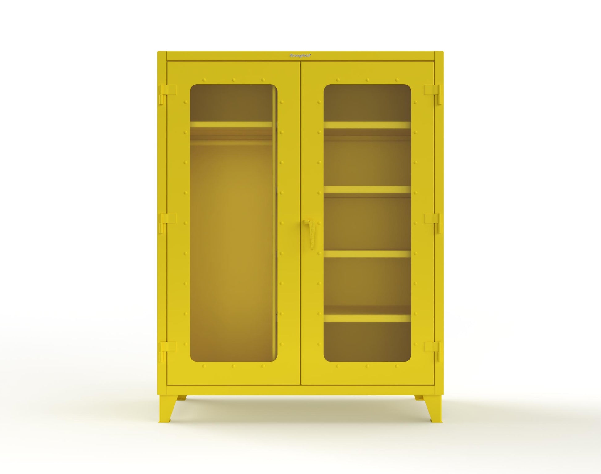 Extreme Duty 12 GA Clear View Uniform Cabinet with 5 Shelves - 60 In. W x 24 In. D x 66 In. H - 56-LD-W-245-1021