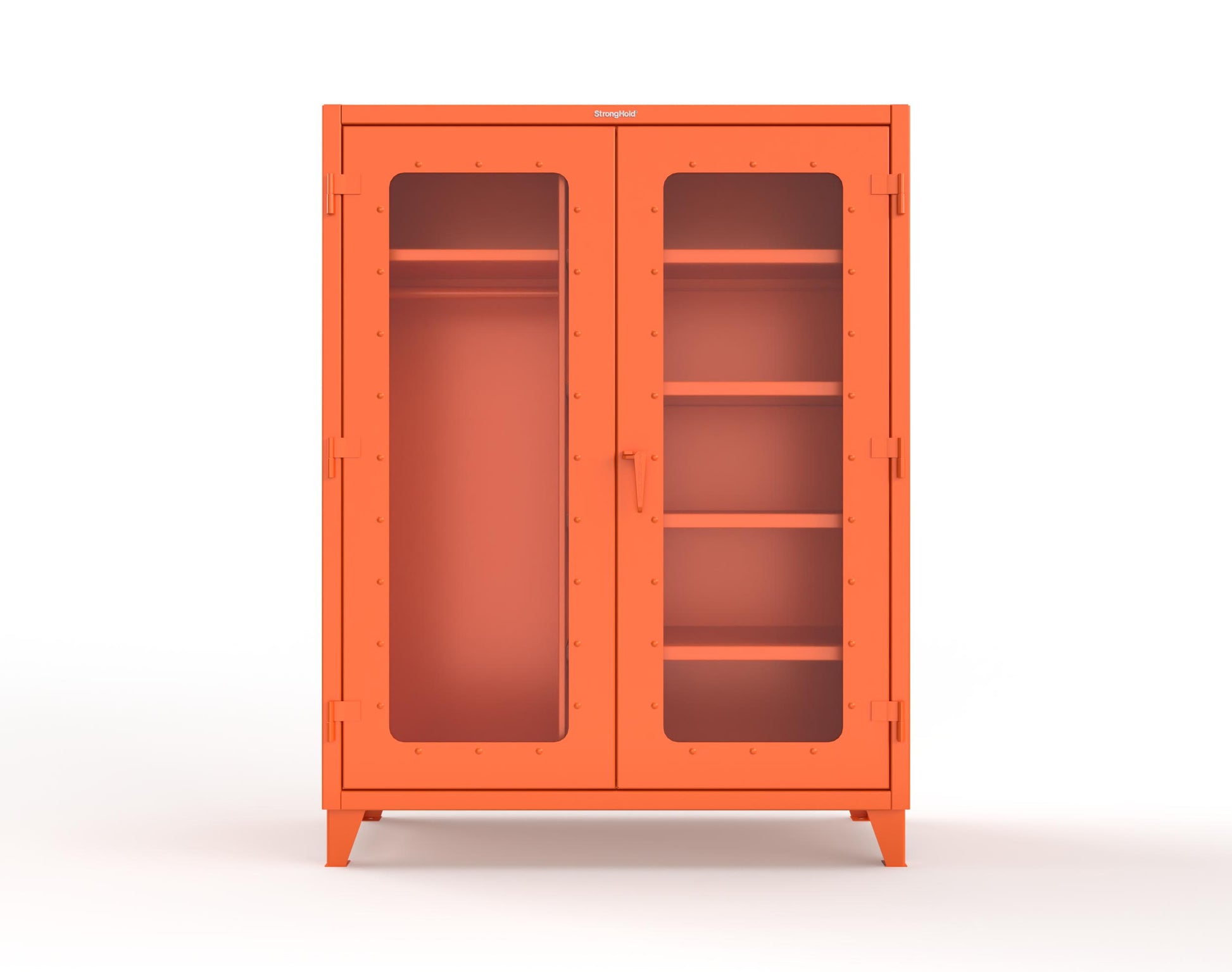 Extreme Duty 12 GA Clear View Uniform Cabinet with 5 Shelves - 60 In. W x 24 In. D x 66 In. H - 56-LD-W-245-2009