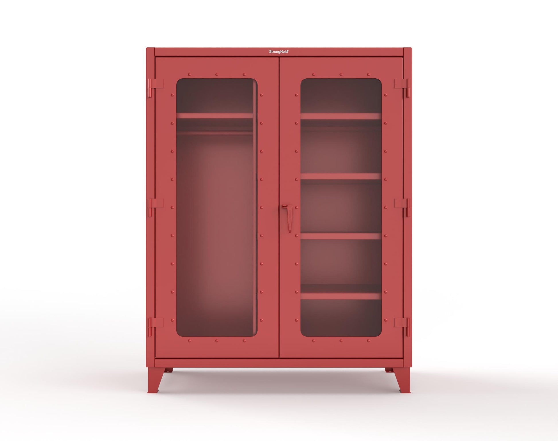 Extreme Duty 12 GA Clear View Uniform Cabinet with 5 Shelves - 60 In. W x 24 In. D x 66 In. H - 56-LD-W-245-3001