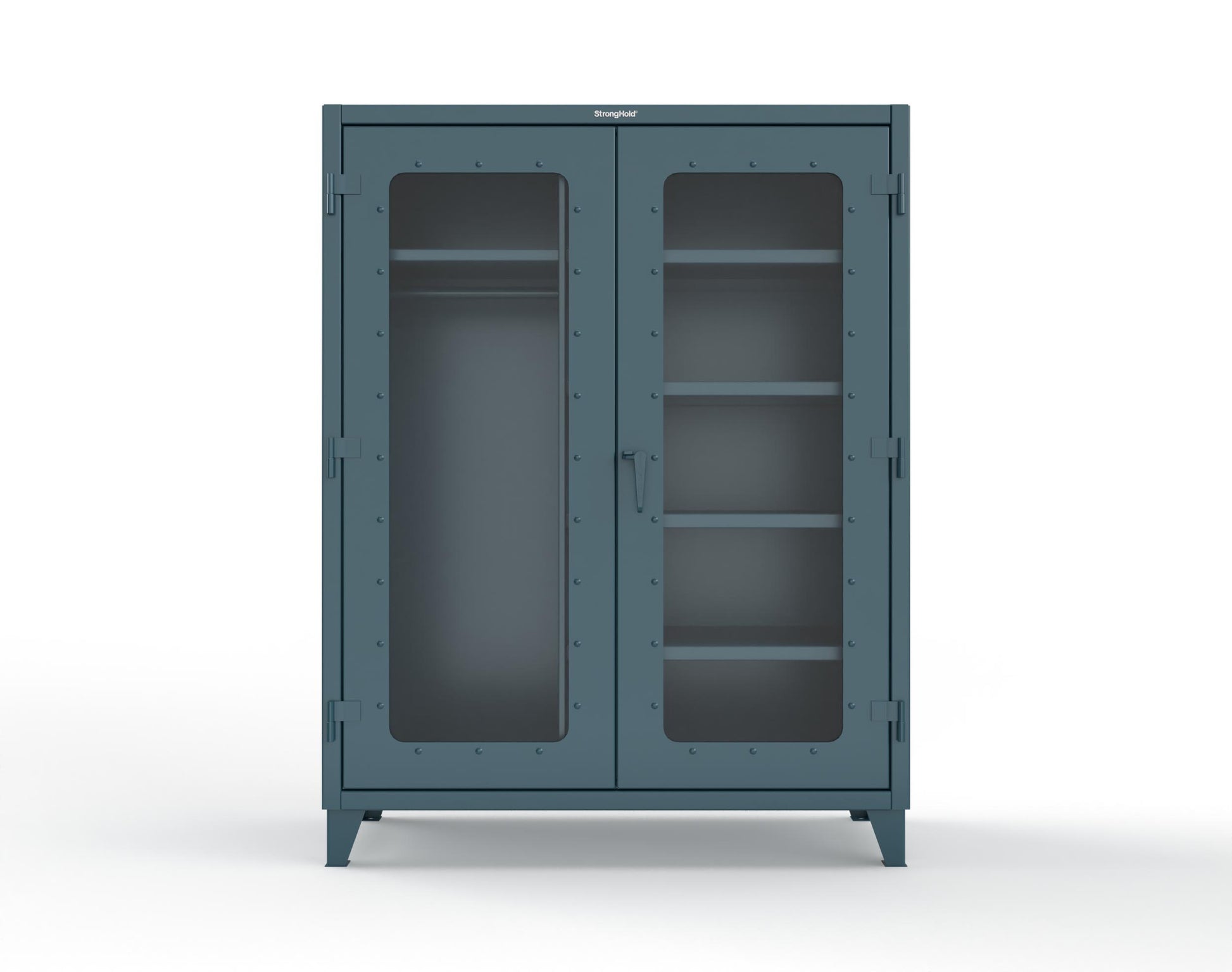 Extreme Duty 12 GA Clear View Uniform Cabinet with 5 Shelves - 60 In. W x 24 In. D x 66 In. H - 56-LD-W-245-5001