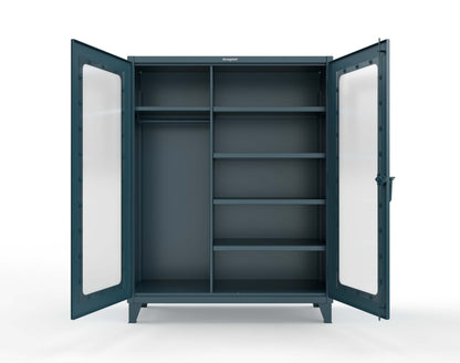 Extreme Duty 12 GA Clear View Uniform Cabinet with 5 Shelves - 60 In. W x 24 In. D x 66 In. H - 56-LD-W-245-5001