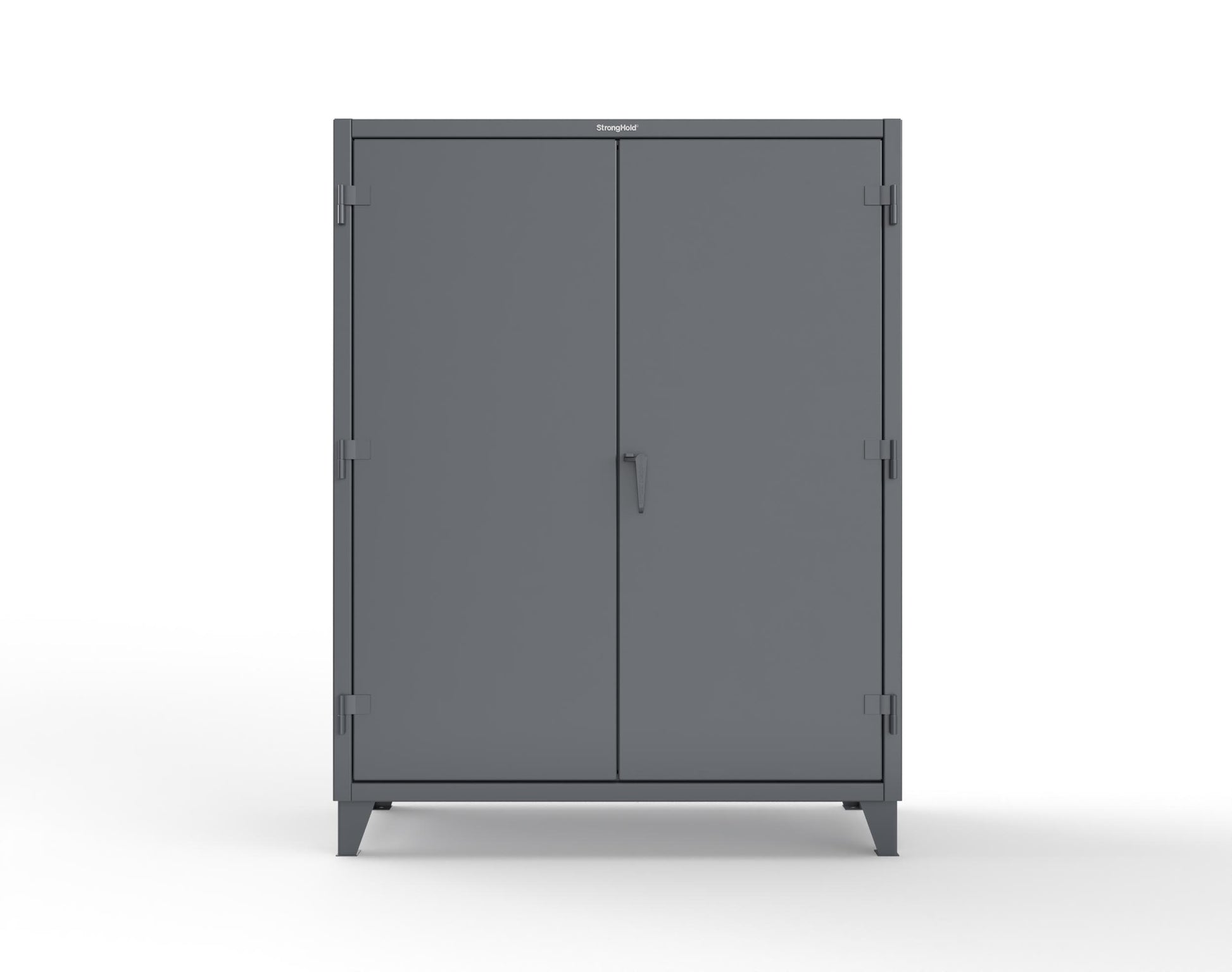 Extreme Duty 12 GA Cabinet with Pegboard Doors, 4 Shelves - 60 In. W x 24 In. D x 78 In. H - 56-PB-244-7024