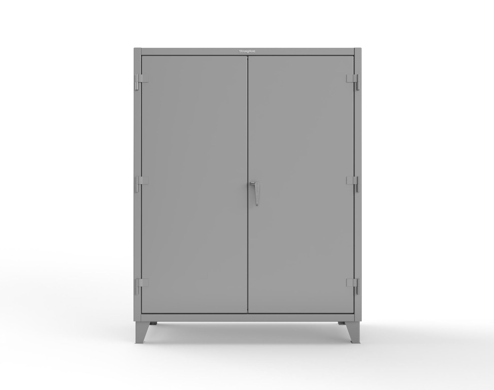 Extreme Duty 12 GA Cabinet with Pegboard Doors, 4 Shelves - 60 In. W x 24 In. D x 78 In. H - 56-PB-244-7037