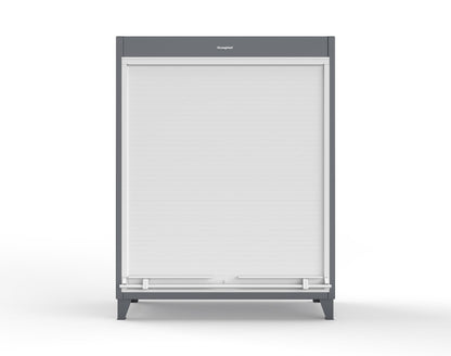 Extreme Duty 12 GA Cabinet with Roll-Up Door, 4 Shelves - 60 In. W x 24 In. D x 78 In. H - 56-RUDD-244-7024
