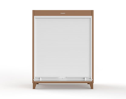 Extreme Duty 12 GA Cabinet with Roll-Up Door, 4 Shelves - 60 In. W x 24 In. D x 78 In. H - 56-RUDD-244-8008