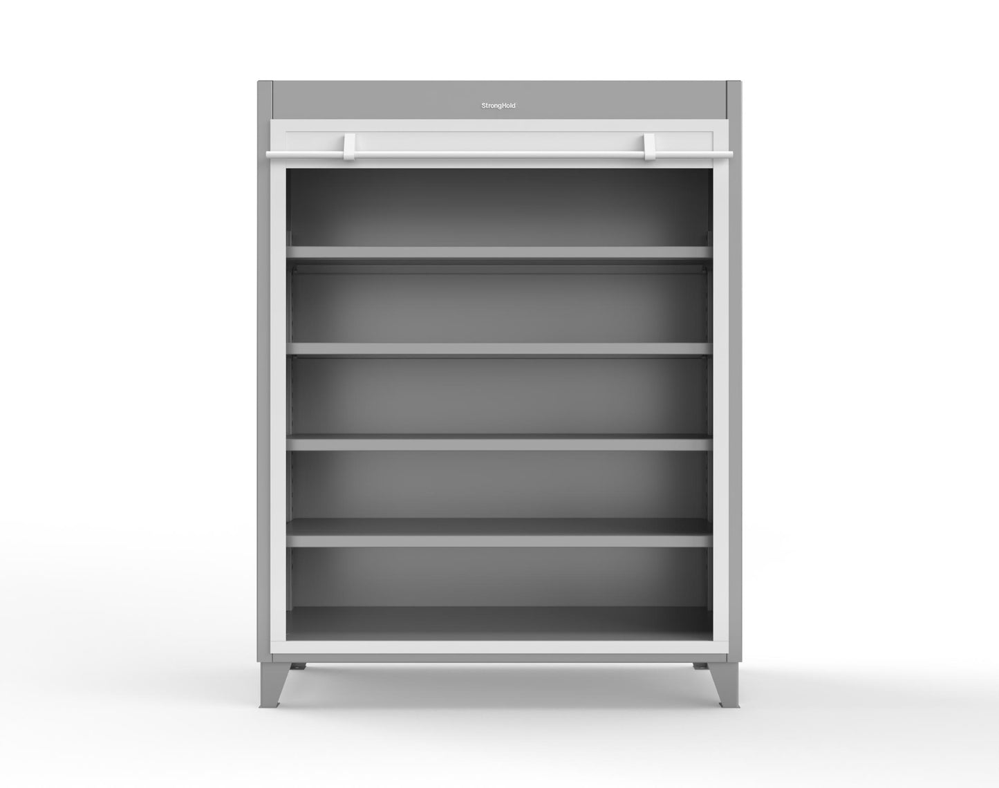 Extreme Duty 12 GA Cabinet with Roll-Up Door, 4 Shelves - 60 In. W x 24 In. D x 78 In. H - 56-RUDD-244-7037