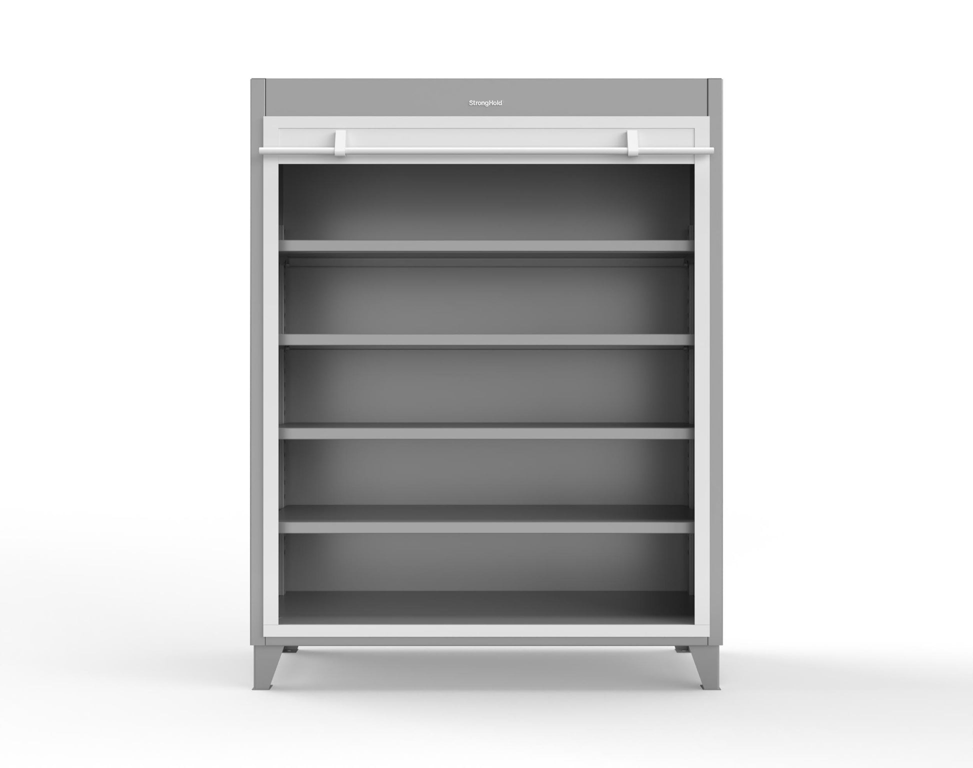 Extreme Duty 12 GA Cabinet with Roll-Up Door, 4 Shelves - 60 In. W x 24 In. D x 78 In. H - 56-RUDD-244-7037