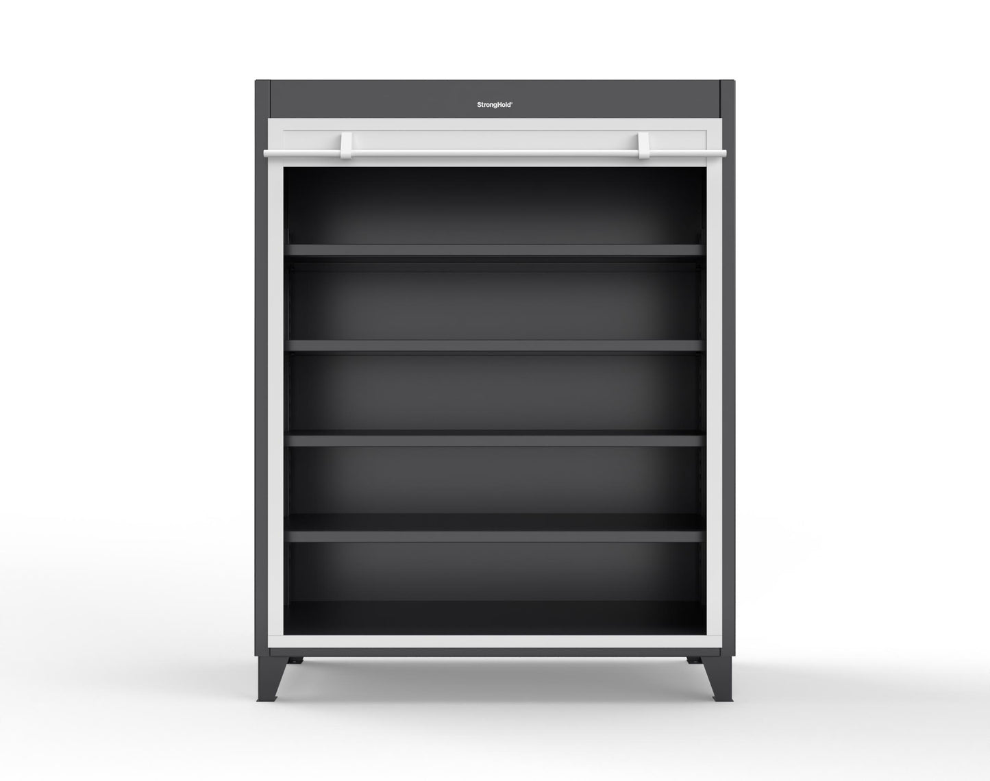 Extreme Duty 12 GA Cabinet with Roll-Up Door, 4 Shelves - 60 In. W x 24 In. D x 78 In. H - 56-RUDD-244-9005