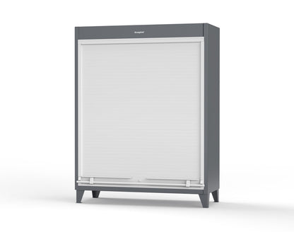 Extreme Duty 12 GA Cabinet with Roll-Up Door, 4 Shelves - 60 In. W x 24 In. D x 78 In. H - 56-RUDD-244-7024