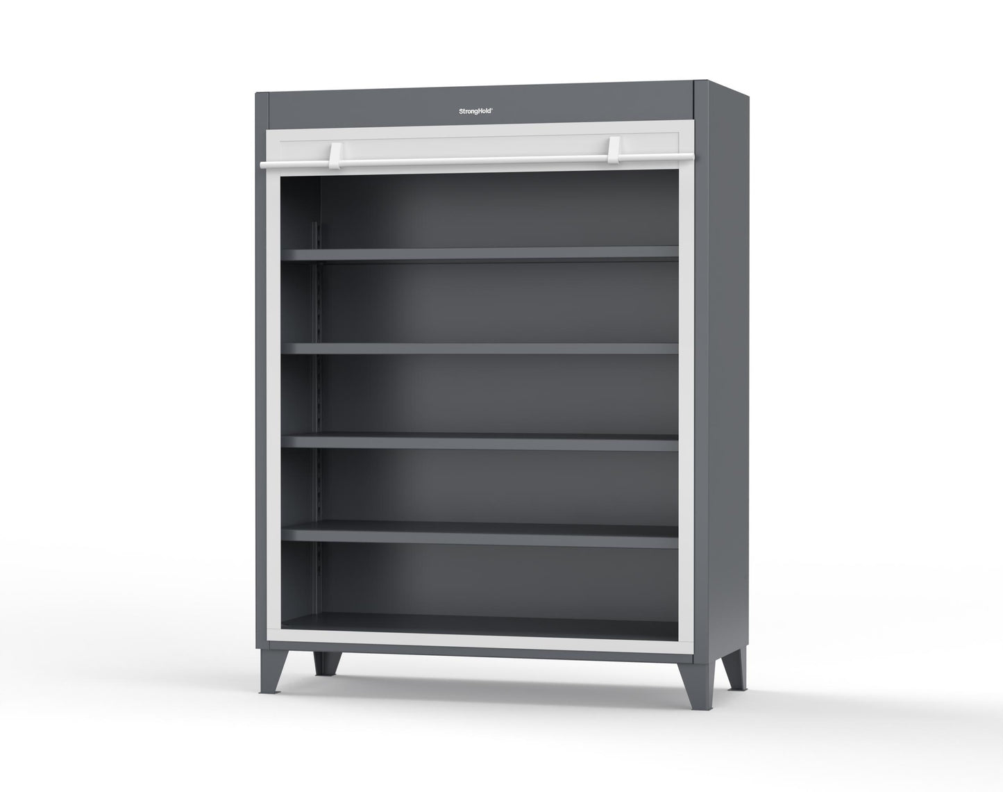 Extreme Duty 12 GA Cabinet with Roll-Up Door, 4 Shelves - 60 In. W x 24 In. D x 78 In. H - 56-RUDD-244-7024