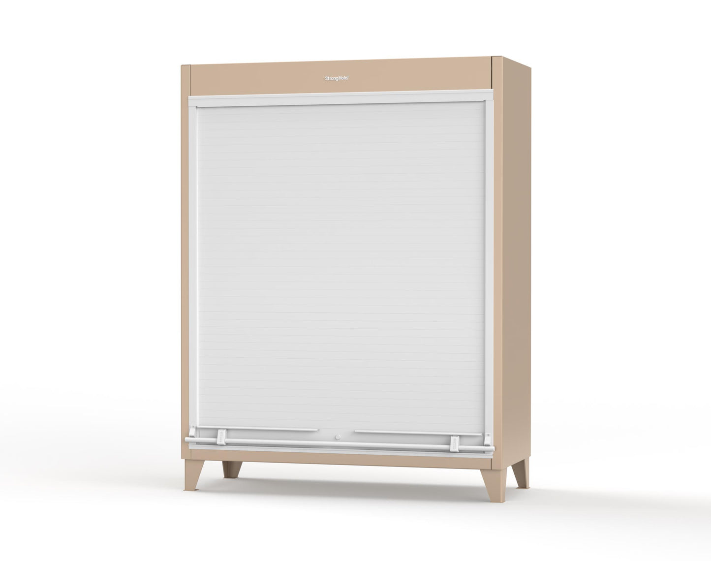 Extreme Duty 12 GA Cabinet with Roll-Up Door, 4 Shelves - 60 In. W x 24 In. D x 78 In. H - 56-RUDD-244-1019