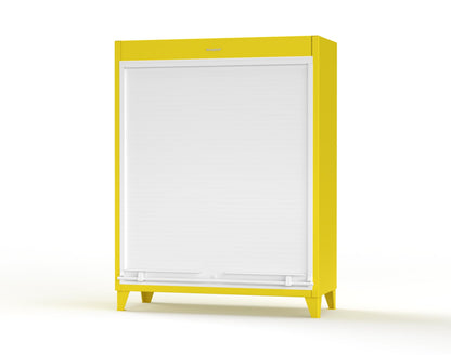 Extreme Duty 12 GA Cabinet with Roll-Up Door, 4 Shelves - 60 In. W x 24 In. D x 78 In. H - 56-RUDD-244-1021