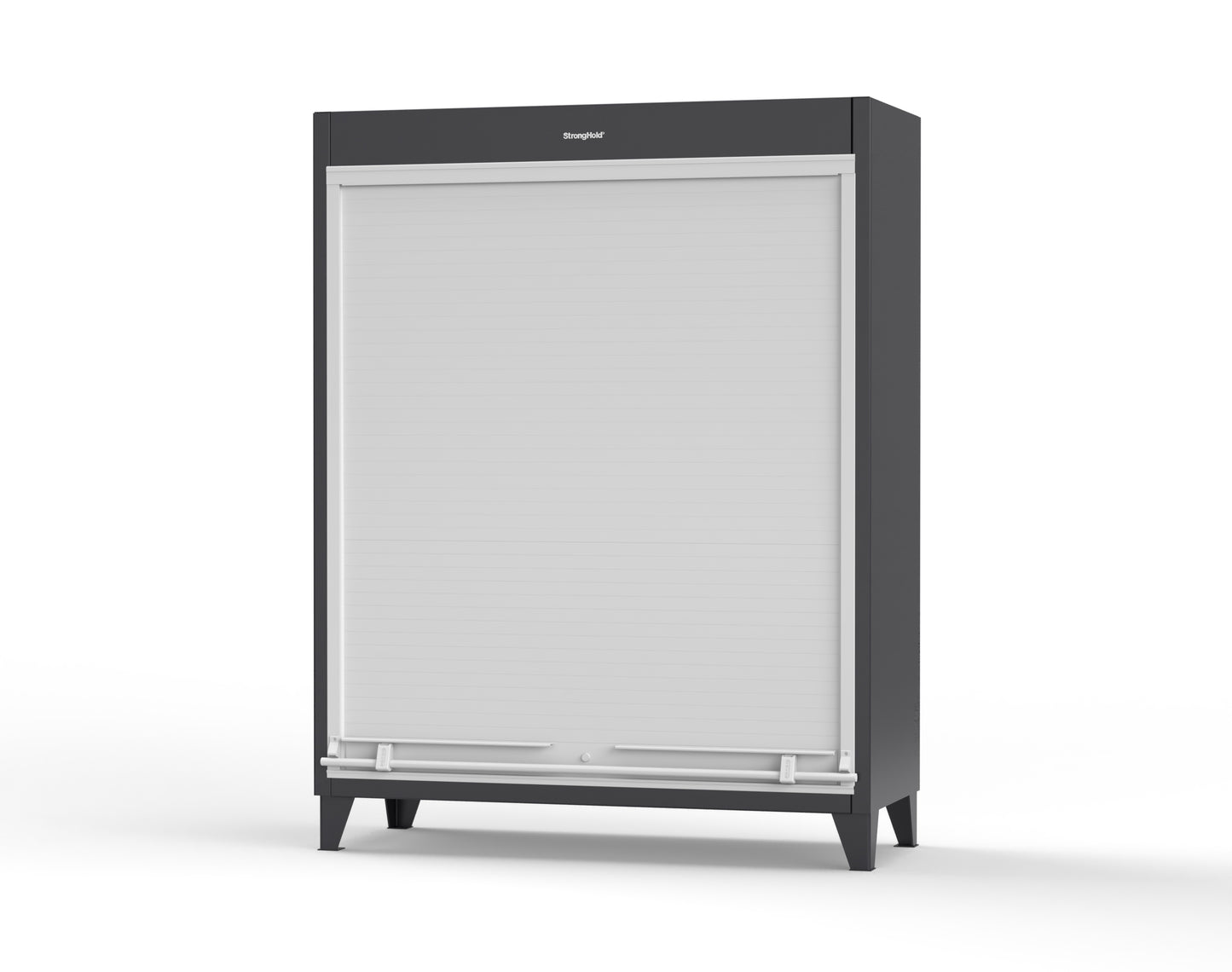 Extreme Duty 12 GA Cabinet with Roll-Up Door, 4 Shelves - 60 In. W x 24 In. D x 78 In. H - 56-RUDD-244-9005