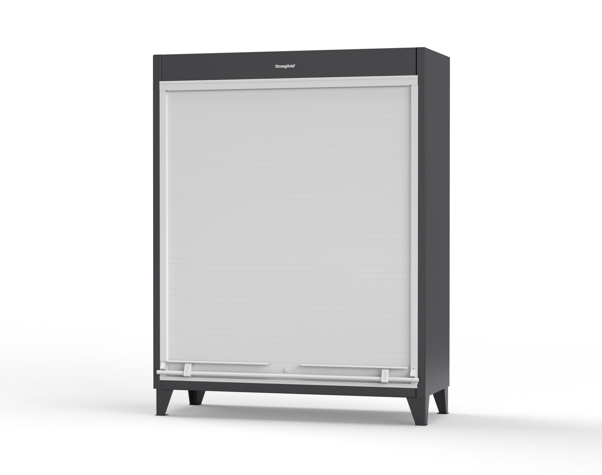 Extreme Duty 12 GA Cabinet with Roll-Up Door, 4 Shelves - 60 In. W x 24 In. D x 78 In. H - 56-RUDD-244-9005
