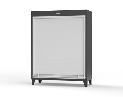 Extreme Duty 12 GA Cabinet with Roll-Up Door, 4 Shelves - 60 In. W x 24 In. D x 78 In. H - 56-RUDD-244-9005
