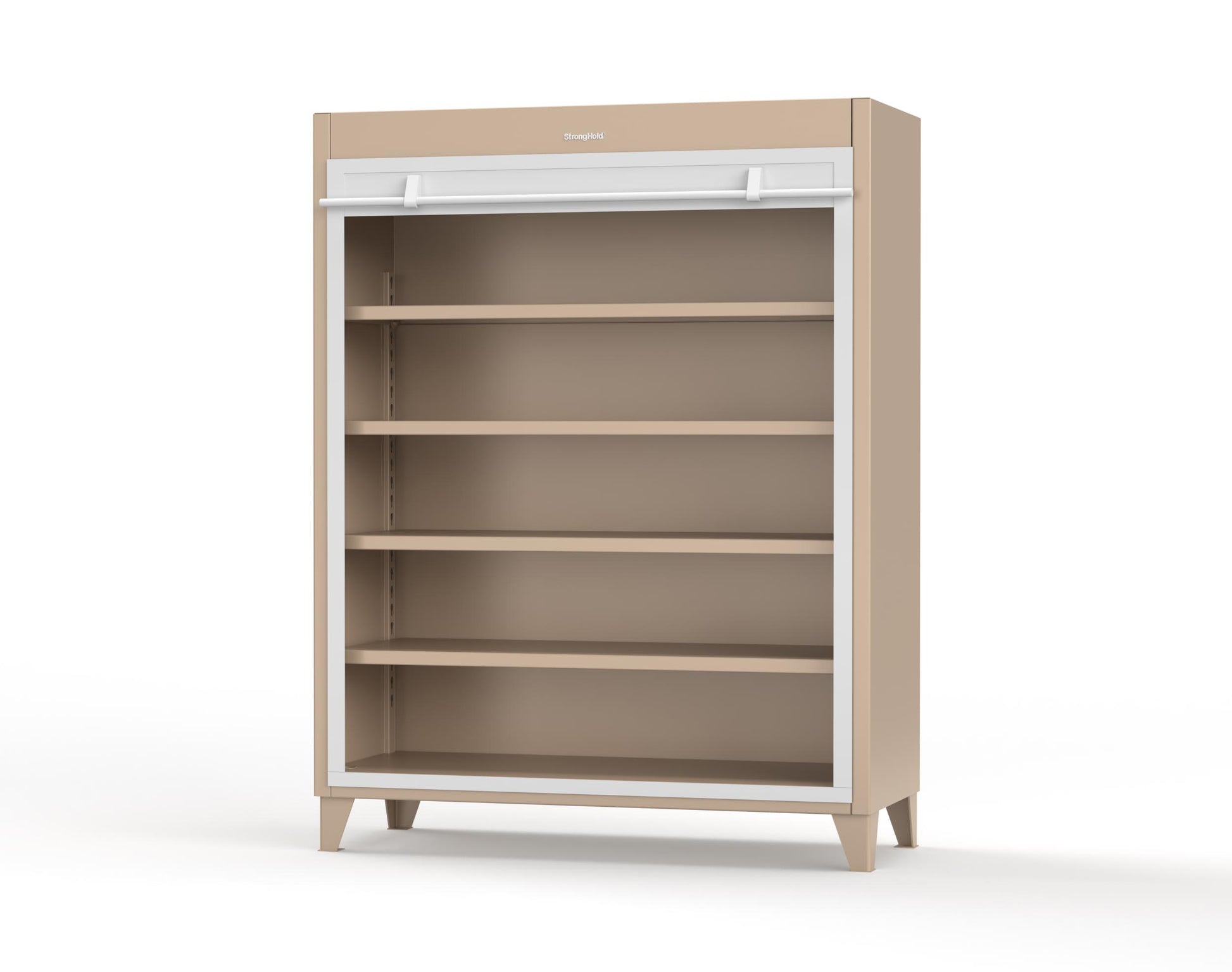 Extreme Duty 12 GA Cabinet with Roll-Up Door, 4 Shelves - 60 In. W x 24 In. D x 78 In. H - 56-RUDD-244-1019