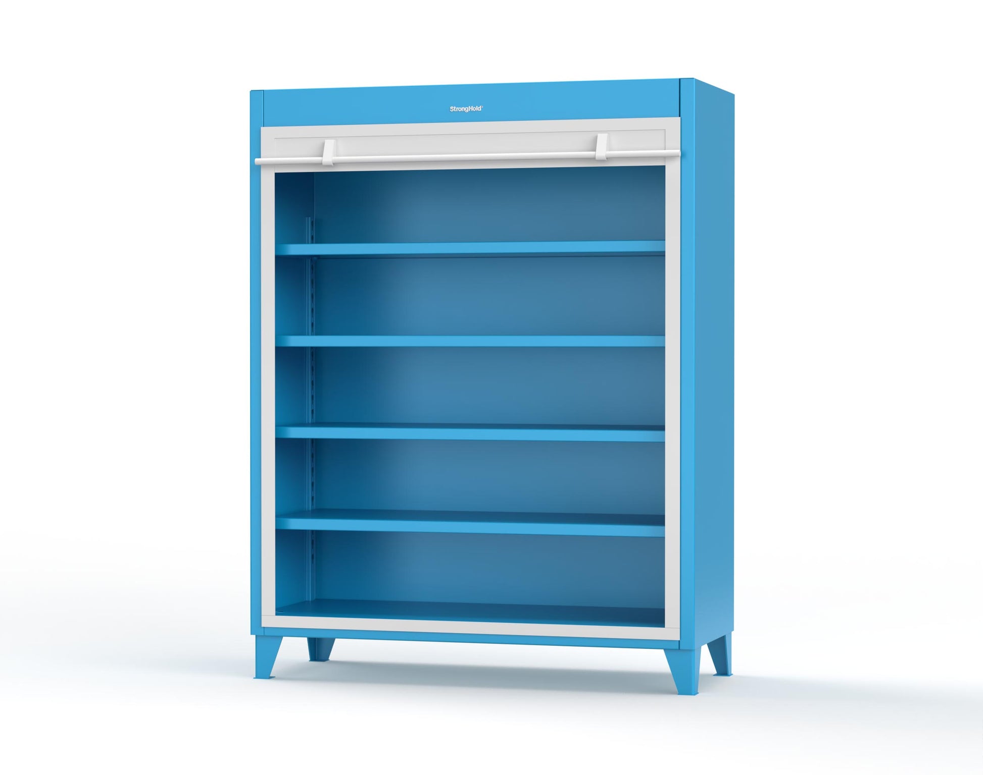 Extreme Duty 12 GA Cabinet with Roll-Up Door, 4 Shelves - 60 In. W x 24 In. D x 78 In. H - 56-RUDD-244-5012