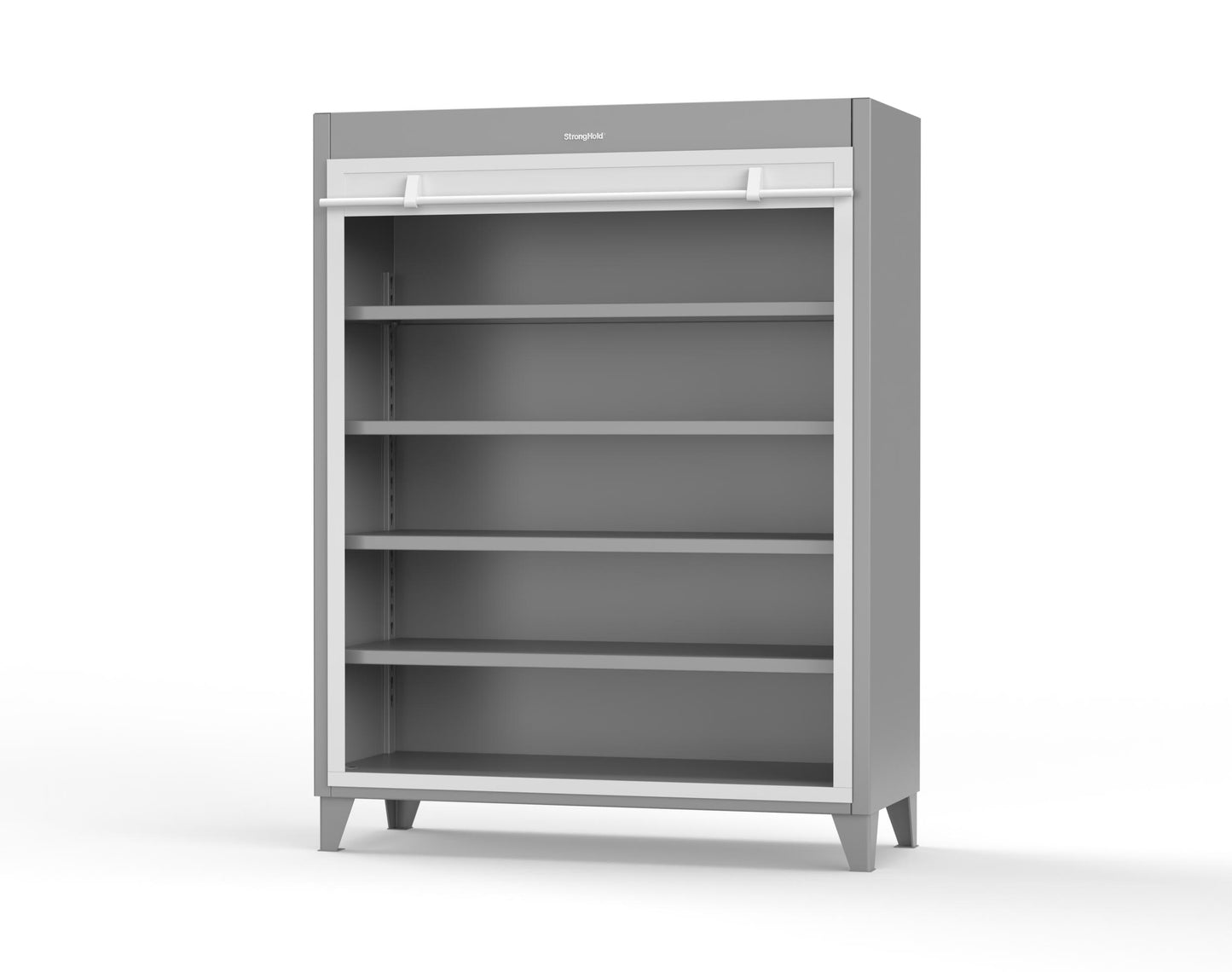 Extreme Duty 12 GA Cabinet with Roll-Up Door, 4 Shelves - 60 In. W x 24 In. D x 78 In. H - 56-RUDD-244-7037