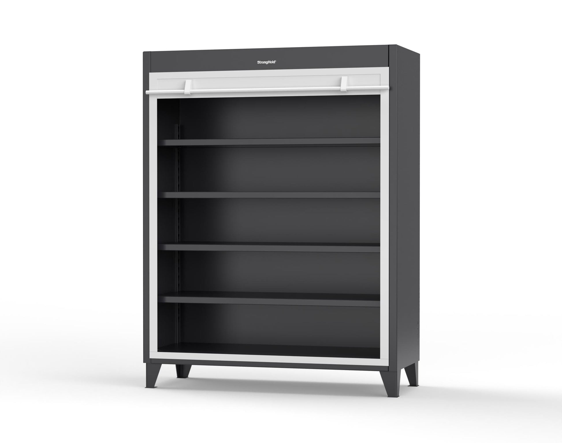 Extreme Duty 12 GA Cabinet with Roll-Up Door, 4 Shelves - 60 In. W x 24 In. D x 78 In. H - 56-RUDD-244-9005