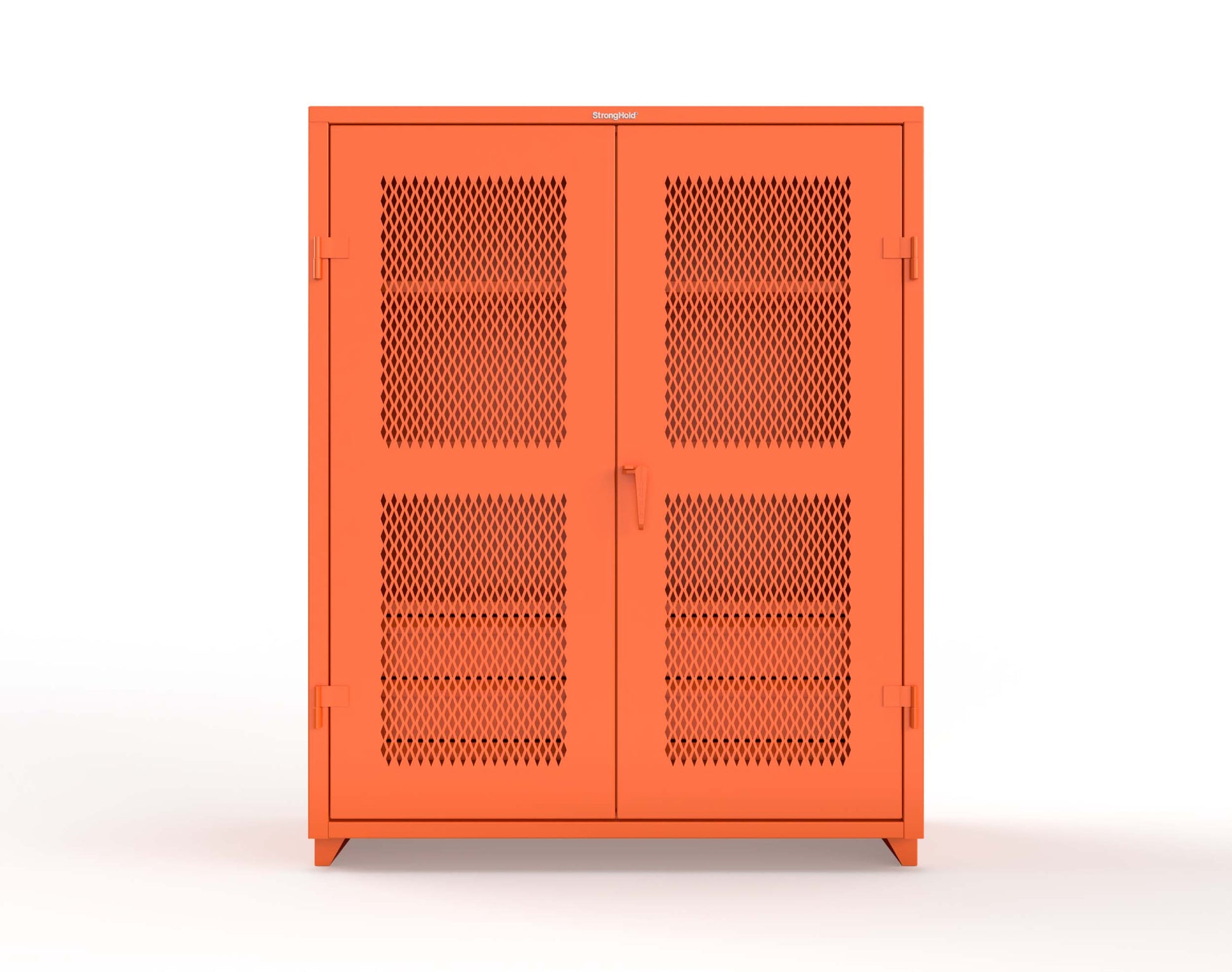 Extra Heavy Duty 14 GA Ventilated (Diamond) Cabinet with 6 Half-Width Drawers, 3 Shelves - 60 In. W x 24 In. D x 75 In. H - 56-V-243-6/5DB-L-2009