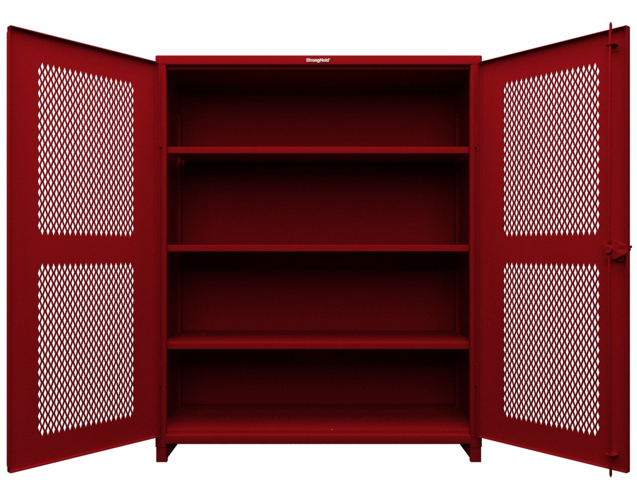 Extra Heavy Duty 14 GA Ventilated (Diamond) Cabinet with 6 Half-Width Drawers, 3 Shelves - 60 In. W x 24 In. D x 75 In. H