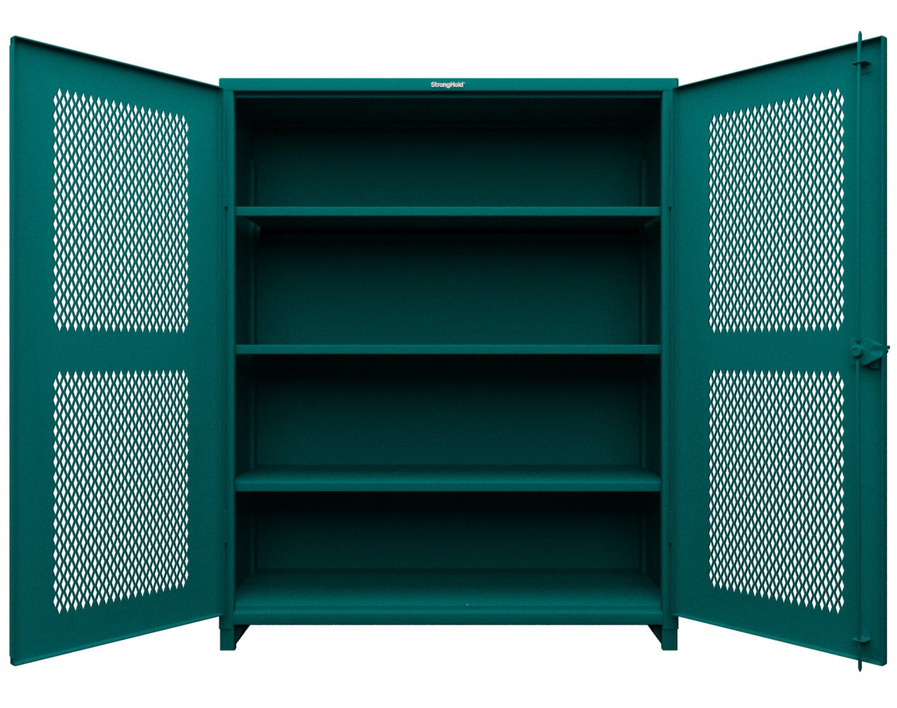 Extra Heavy Duty 14 GA Ventilated (Diamond) Cabinet with 6 Half-Width Drawers, 3 Shelves - 60 In. W x 24 In. D x 75 In. H