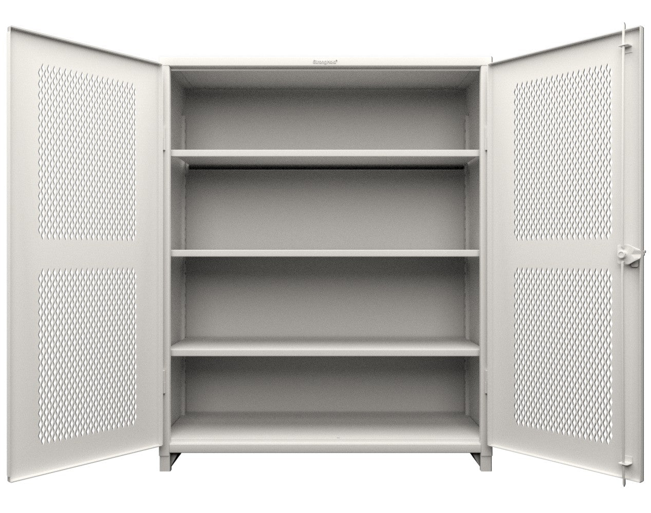 Extra Heavy Duty 14 GA Ventilated (Diamond) Cabinet with 6 Half-Width Drawers, 3 Shelves - 60 In. W x 24 In. D x 75 In. H