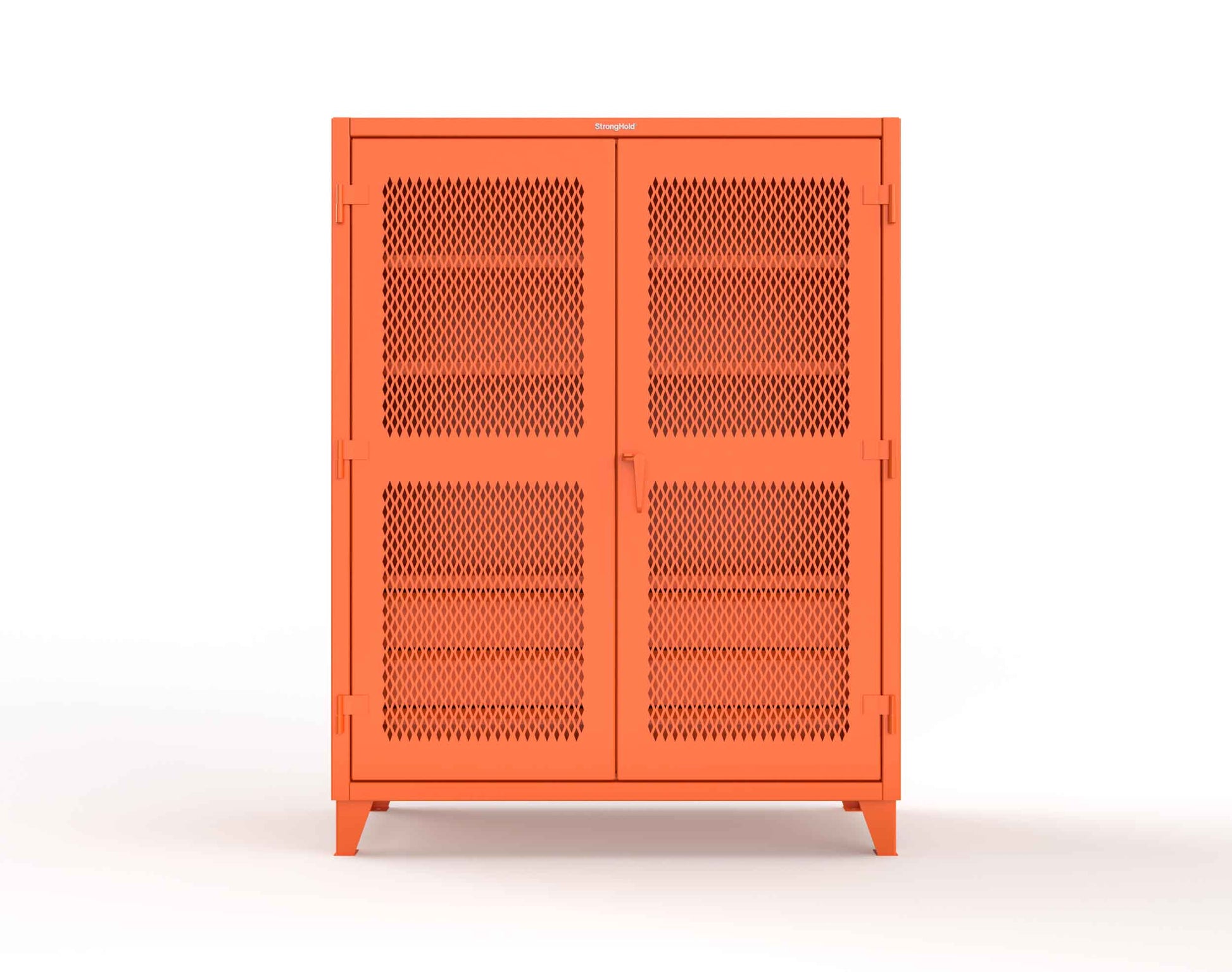 Extreme Duty 12 GA Ventilated (Diamond) Cabinet with 6 Half-Width Drawers, 4 Shelves - 60 In. W x 24 In. D x 78 In. H - 56-V-244-6/5DB-2009
